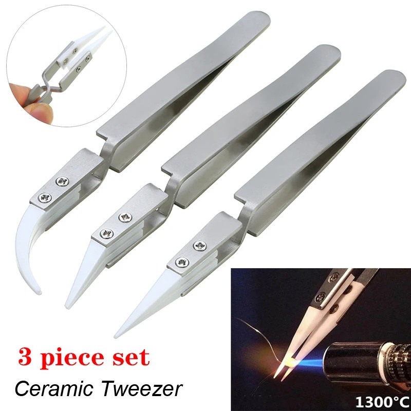 Electronics Repair Tools And Equipment - Pinset Keramik Anti Statis Ujung Lurus